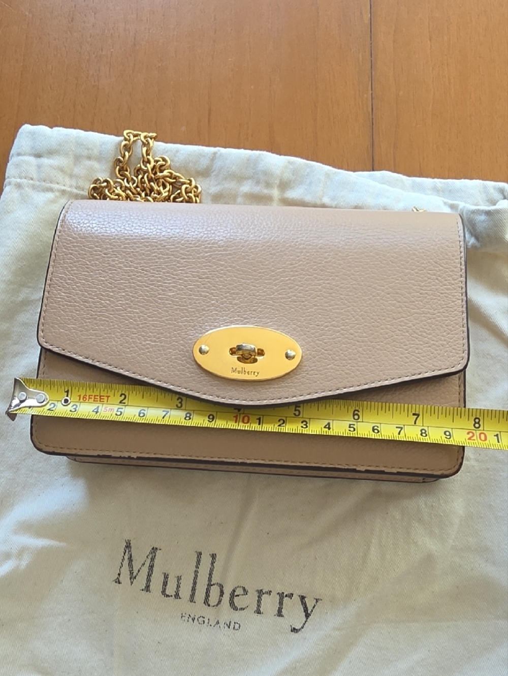 Mulberry Leather Flap Crossbody in Pale Blush - Picture 7 of 8